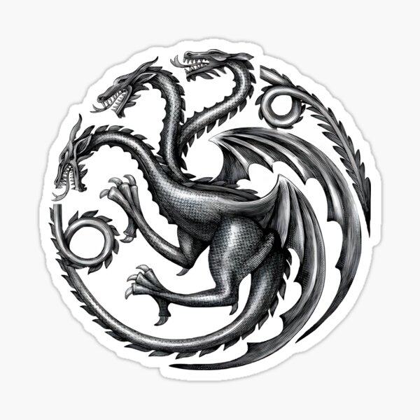 Artikel-Vorschau von Haus Targaryen Silber, designt und verkauft von martirush.