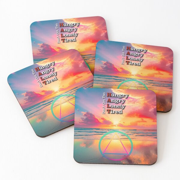 Item preview, HALT AA Slogan Beach at Sunrise designed and sold by ApexDesigners.