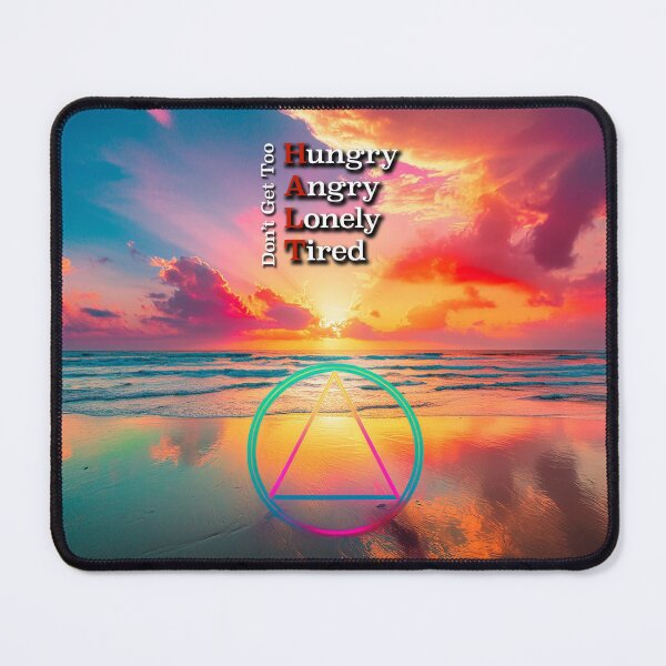 Item preview, HALT AA Slogan Beach at Sunrise designed and sold by ApexDesigners.