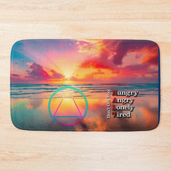 Item preview, HALT AA Slogan Beach at Sunrise designed and sold by ApexDesigners.