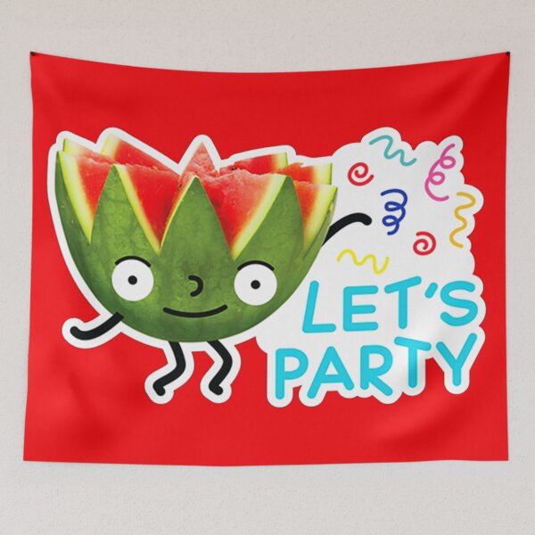 Item preview, Mr Melon Head says Let's Party! designed and sold by claireseyeview.