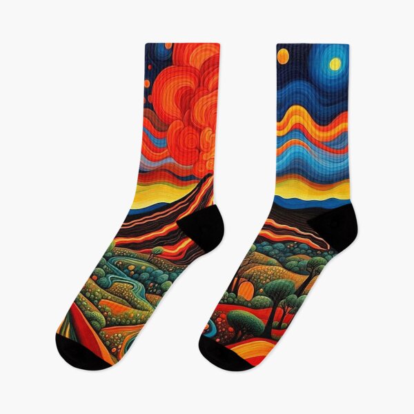 Item preview, Erupting volcano at night 6 designed and sold by George Hutton Hunter.