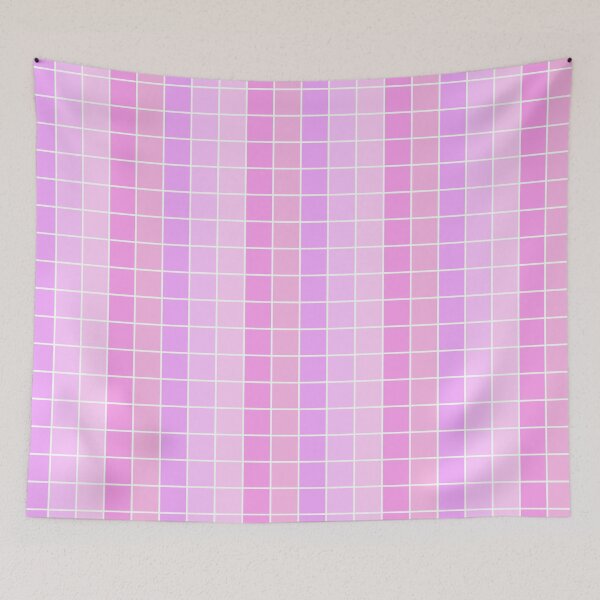 Aperçu de l'œuvre Pink Lilac Pastel Colors Grid créée et vendue par Jeallan Designs.