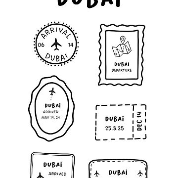 Dubai|TravelStampCollection|MinimalistDesign|Sticker