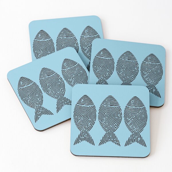 Item preview, Three Fish with Fingerprints designed and sold by Blink Art Studio.