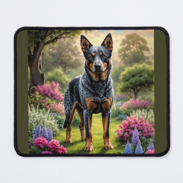 Item preview, Zeke Blue Australian Cattle Dog Portrait Art designed and sold by Heart and Soul Studio.