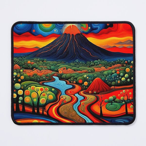 Item preview, Erupting volcano at night 10 designed and sold by George Hutton Hunter.