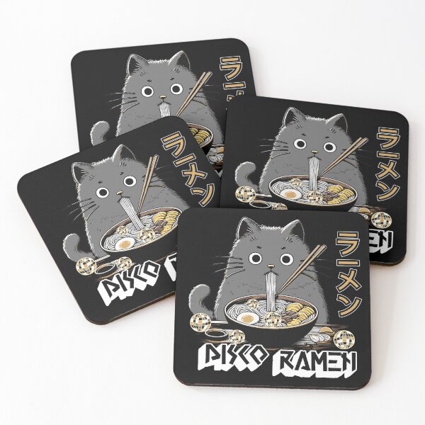 Item preview, DISCO  - Ramen Cat (white)  designed and sold by Discothreadz.