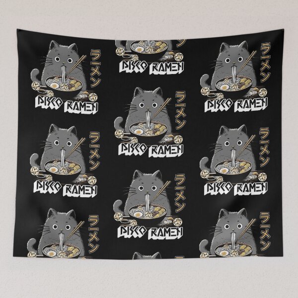 Item preview, DISCO  - Ramen Cat (white)  designed and sold by Discothreadz.