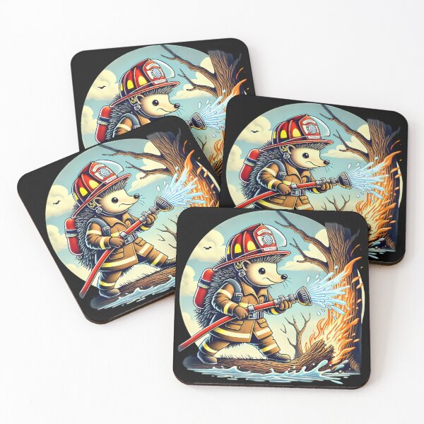 Item preview, Heroic Hedgehog: Firefighting Fury. designed and sold by Linework Studio.