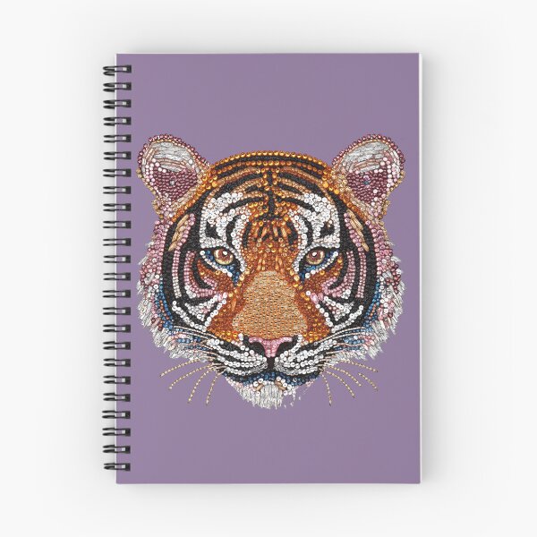 Item preview, Maximalist Pink Beaded Embellished Sequin Tiger Preppy Patch designed and sold by Creative Brat Design Studio.