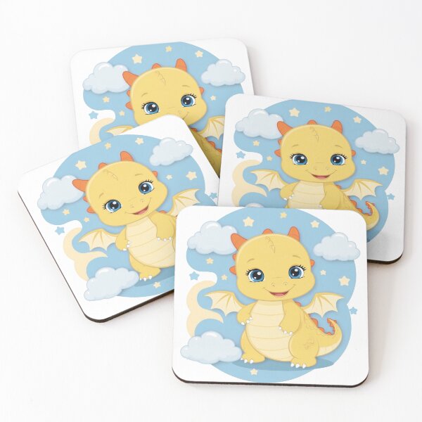 Item preview, Cute Baby Dragon on Starry Background designed and sold by CuteopiaGallery.