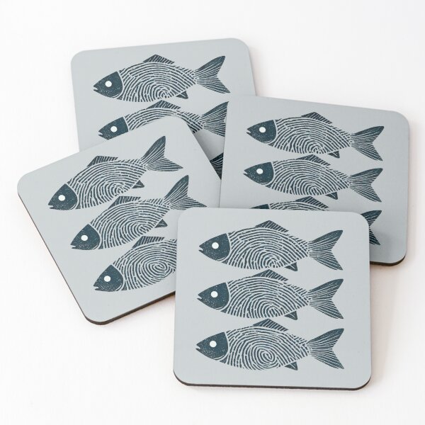 Item preview, Three Fish with Fingerprints designed and sold by Blink Art Studio.