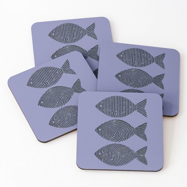 Item preview, Three Fish with Fingerprints designed and sold by Blink Art Studio.