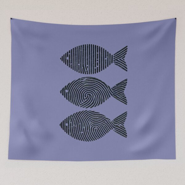 Item preview, Three Fish with Fingerprints designed and sold by Blink Art Studio.