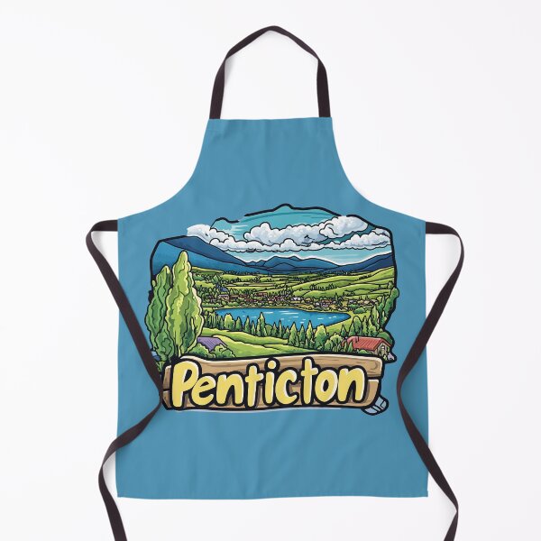 Item preview, Penticton British Columbia Cartoon Landscape Art designed and sold by meganohm.