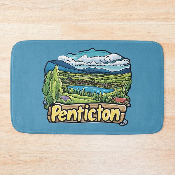 Item preview, Penticton British Columbia Cartoon Landscape Art designed and sold by meganohm.