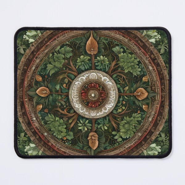 Item preview, Mystical Botanical Mandala with Leaves and Flowers designed and sold by MandalasShops.