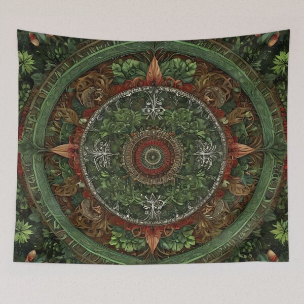Item preview, Wild and Green Nature Mandala designed and sold by MandalasShops.