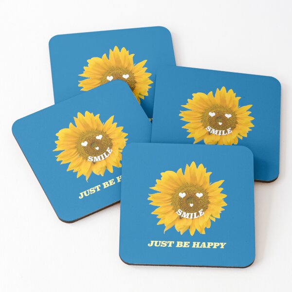 Item preview, Just be happy, sunflower, smile designed and sold by Katja LebenFreude.