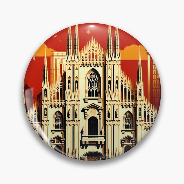 Item preview, Milan Italy Vintage Duomo Di Milano Travel and Tourism Advertising Print designed and sold by posterbobs.