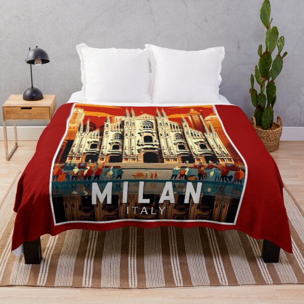 Item preview, Milan Italy Vintage Duomo Di Milano Travel and Tourism Advertising Print designed and sold by posterbobs.