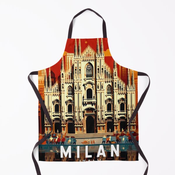 Item preview, Milan Italy Vintage Duomo Di Milano Travel and Tourism Advertising Print designed and sold by posterbobs.