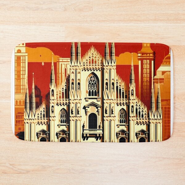 Item preview, Milan Italy Vintage Duomo Di Milano Travel and Tourism Advertising Print designed and sold by posterbobs.