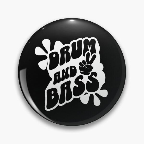 Item preview, DRUM AND BASS  - Retro Peace Fingers (white) designed and sold by Discothreadz.