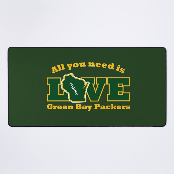 Vista previa del artículo con la obra «Me encanta el fútbol americano Green Bay Packers», diseñado y vendido por SophieandOlive.