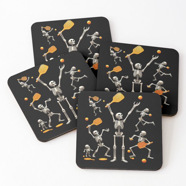 Item preview, Skeletons Playing Pickleball Players Paddles  -  Xmas Halloween  designed and sold by Smix Pixels.