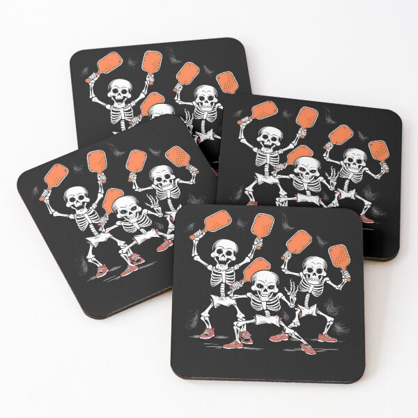 Item preview, Skeletons Playing Pickleball Players Paddles  -  Xmas Halloween  designed and sold by Smix Pixels.