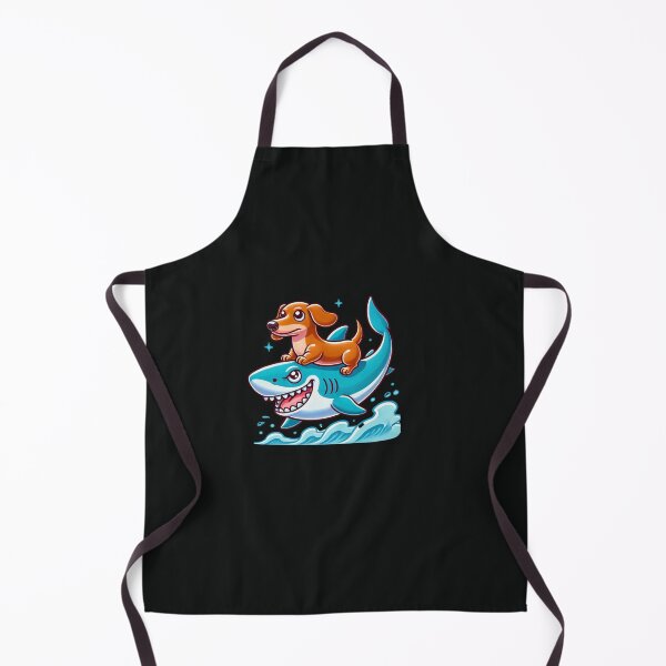 Item preview, FunnyDachshund Dog Riding A Shark designed and sold by Right-UR.
