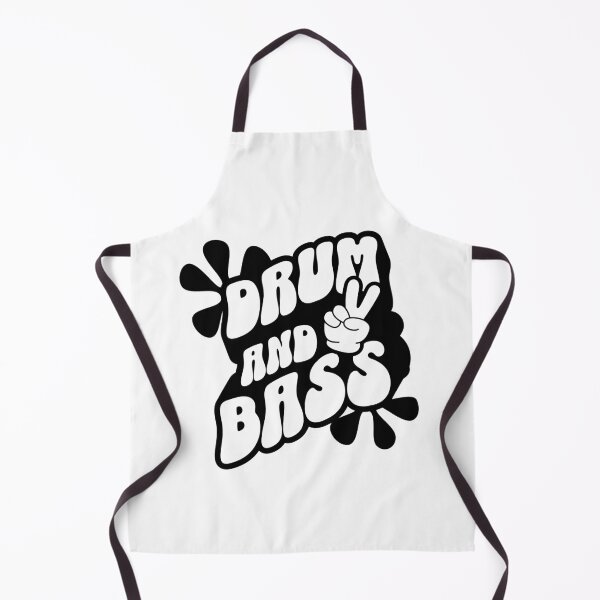 Item preview, DRUM AND BASS - Retro Peace Fingers (black) designed and sold by Discothreadz.