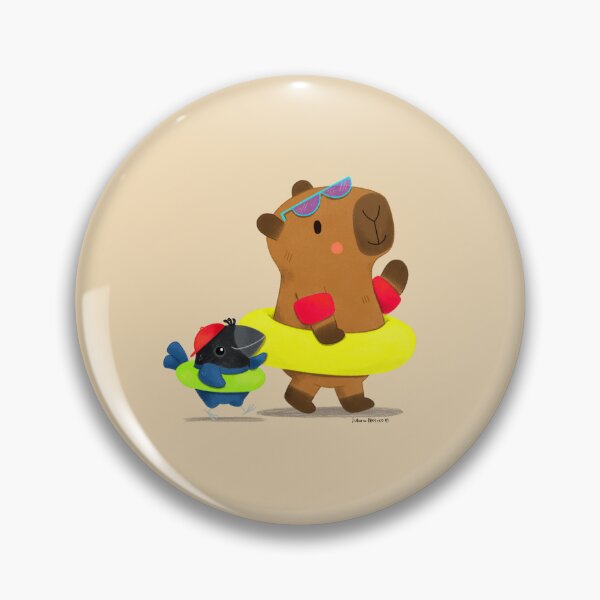 Item preview, Capybara and Bird Summer Vibes designed and sold by julianamotzko.