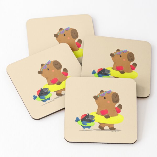 Item preview, Capybara and Bird Summer Vibes designed and sold by julianamotzko.