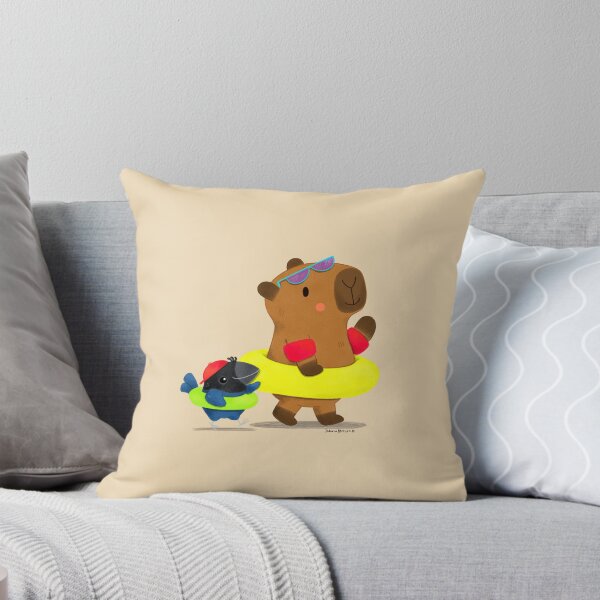 Item preview, Capybara and Bird Summer Vibes designed and sold by julianamotzko.