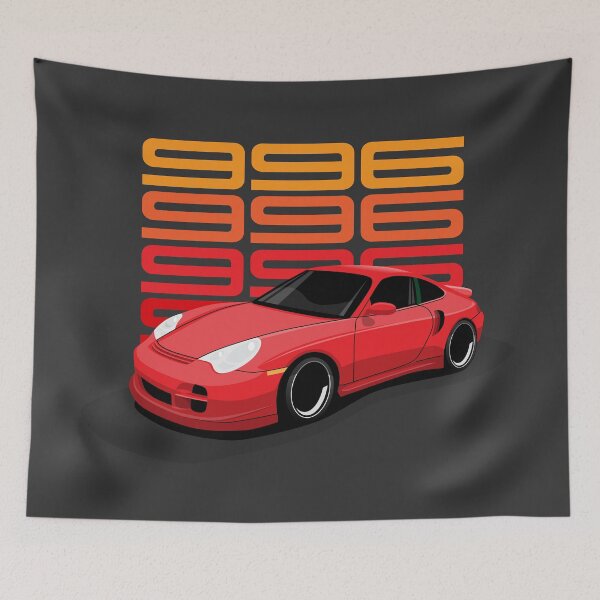 Artikelvorschau, 2004 Roter Porsche 996 Turbo Abbildung entworfen und verkauft von blackdogshop.