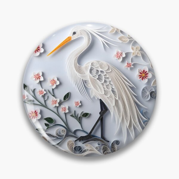 Item preview, Papercraft White Pink Heron designed and sold by Catobix.