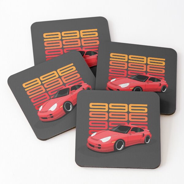 Item preview, Ilustración del Porsche 996 Turbo rojo del año 2004 designed and sold by blackdogshop.