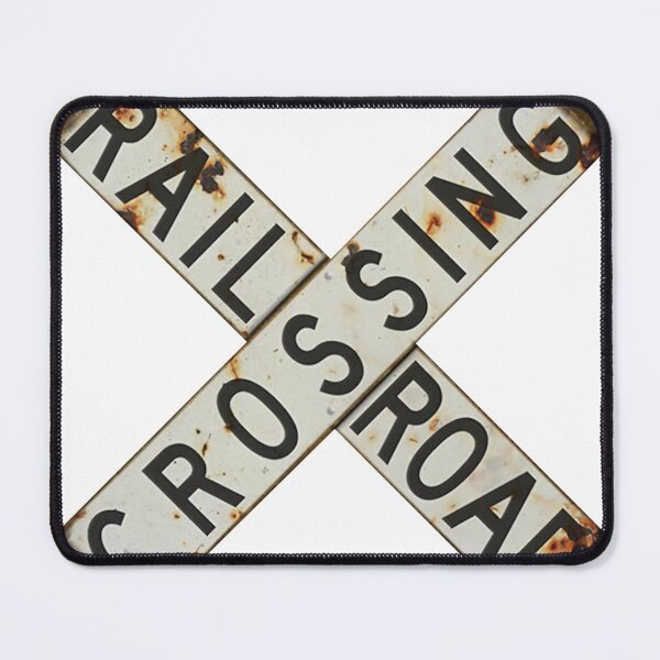 Item preview, old railroad crossing sign froma real train crossing sign designed and sold by PIXEL POP DESIGNS - Beyond the Norm!.