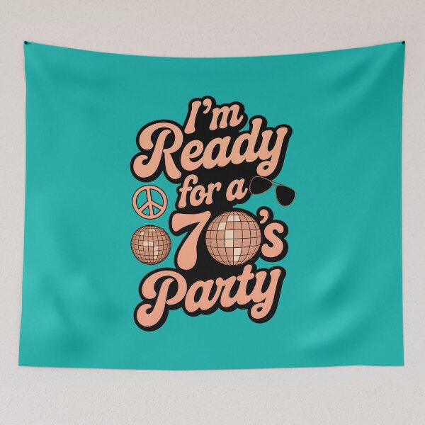 Item preview, Estoy listo para una fiesta de los años 70. Cita retro designed and sold by TheArtOfPat.