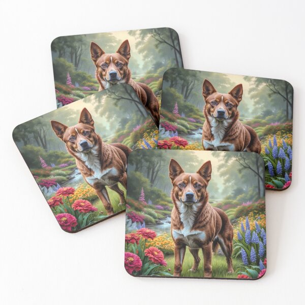 Item preview, Hunter Red Australian Cattle Dog Portrait Art designed and sold by Heart and Soul Studio.