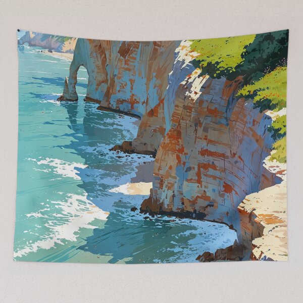 Item preview, Étretat Cliffs, France designed and sold by Worldscape Wonders.