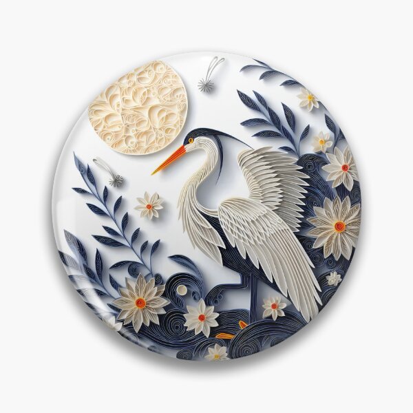 Item preview, Papercraft Blue White Crane designed and sold by Catobix.