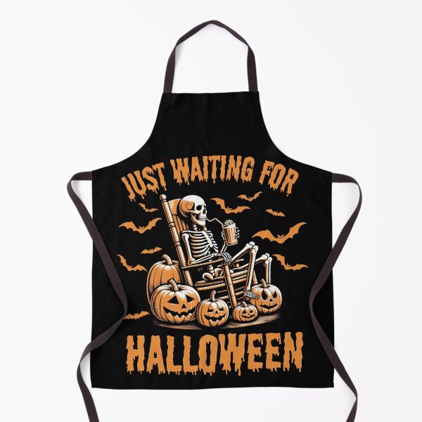 Item preview, Just waiting for Halloween skeleton Halloween party matching designed and sold by Laacharishoop.