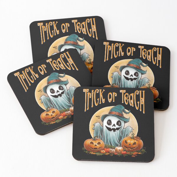 Item preview,  Teacher Halloween Trick Or Teach Cute Ghost Coffee Pumpkins designed and sold by box-artshop.