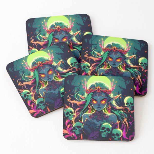 Item preview, Gothic Neon Witch Demon Anime Girl designed and sold by bubblegoth.
