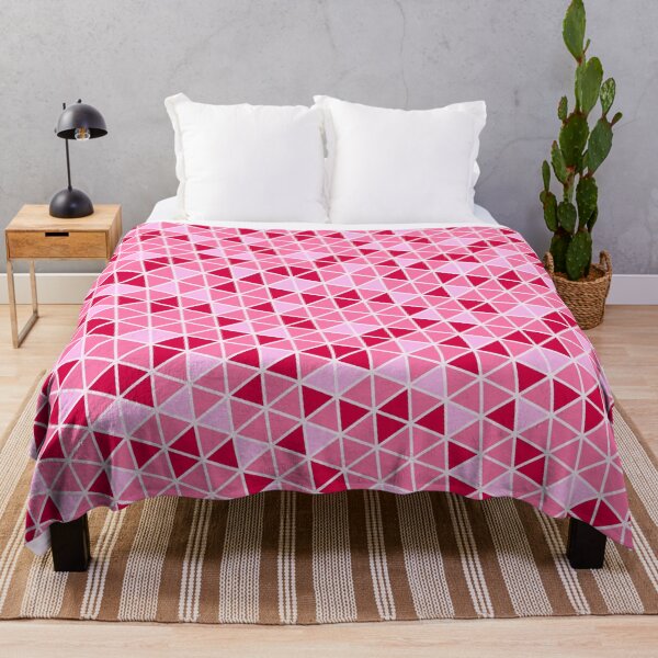 Item preview, Multicolor Triangle Geometry Japanese Style Pattern Pink Rose designed and sold by EvergreenMotifs.