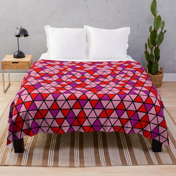 Item preview, Multicolor Triangle Geometry Japanese Style Pattern Purple Red  designed and sold by EvergreenMotifs.
